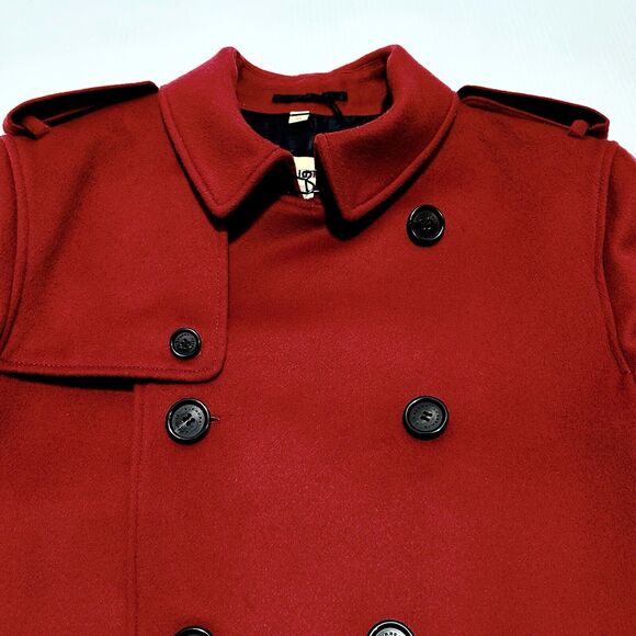 NWT Burberry The Kensington Men US 42 Mid Length Wool Cashmere Red Coat $3,890 - Picture 5 of 10